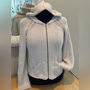 Maryk & Co cozy 100% cotton Knit Zip-Up Hoodie size M in good condition